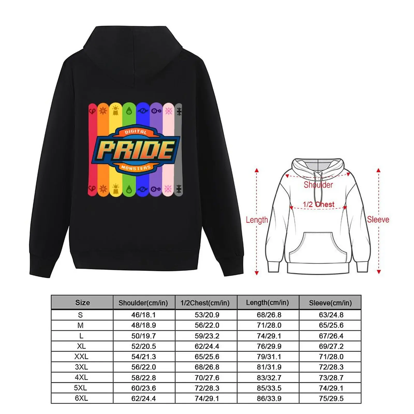 ملابس Digimon Pride بغطاء للرأس للرجال ملابس رجالية عصرية للرجال على الطراز الياباني بقلنسوة كبيرة الحجم