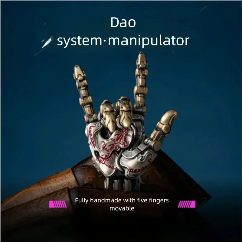 

Gothic Retro Mechanical Hand Keychain - Damping Articulated Pendant Multi-use Bag Charm Necklace cadenas para hombre