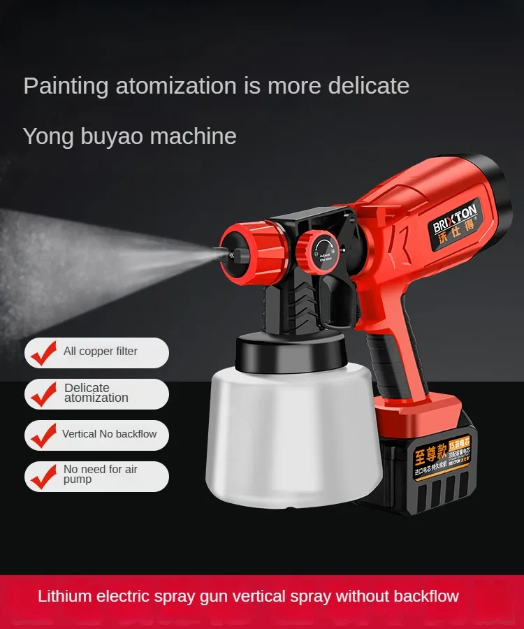 Powerful Electric Paint Spray Gun with High Atomization for Latex and Coatings