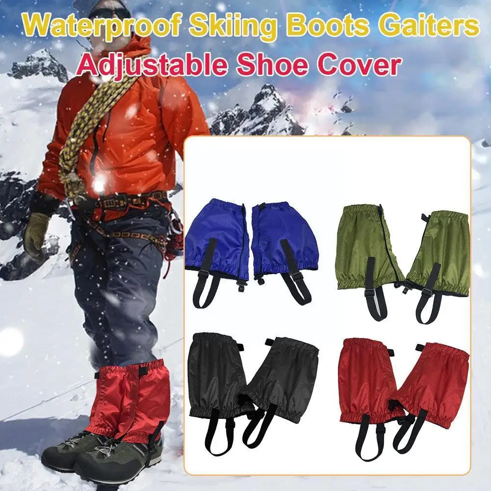 

Gaiters Leg Covers Waterproof Climbing Hiking Snow Leg Mountaineering Cycling Ski Gaiters Outdoor Boot Cover Legging Equipm D1P6