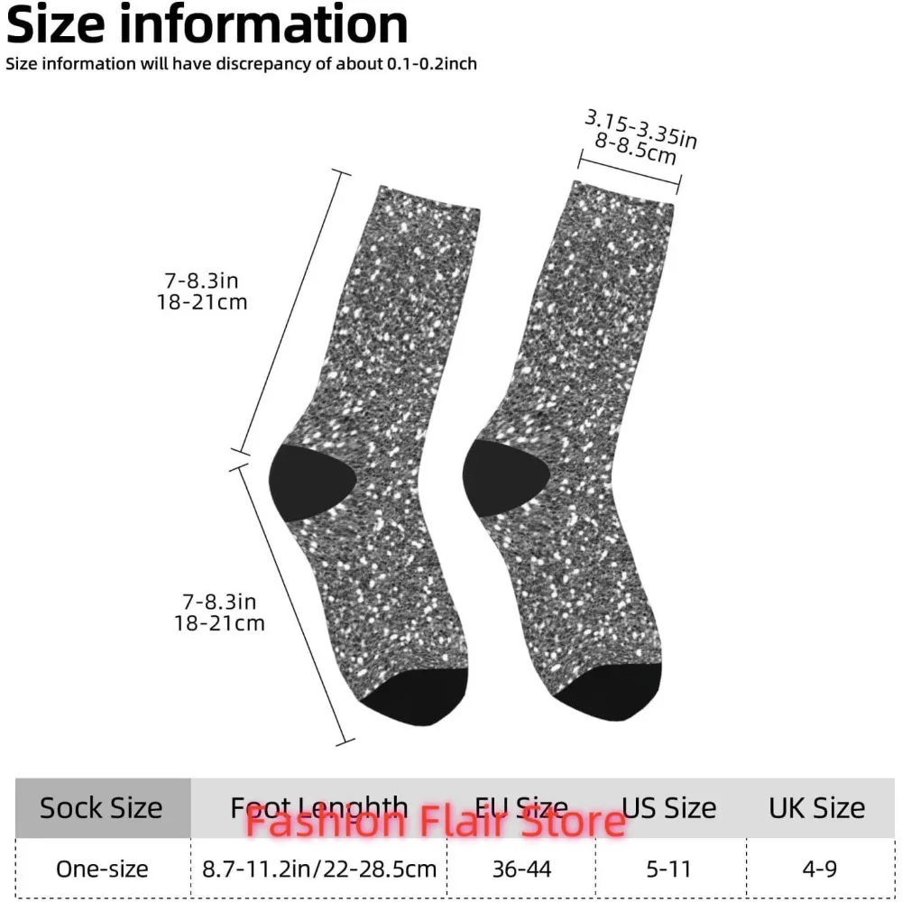 غرامة الملمس الفضي طباعة الجدة طاقم الجوارب طباعة هدايا للجنسين الرجال النساء