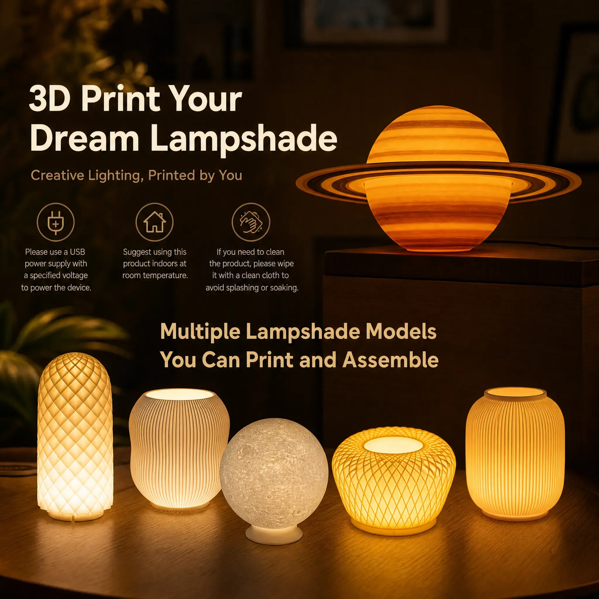 Zestaw regulowanego oświetlenia LED Bambu Lab, elementy oświetleniowe Bambulab, zestaw oświetleniowy 001, części oświetleniowe LED, model DIY, akcesoria do drukarek 3D — zdjęcie produktu 2