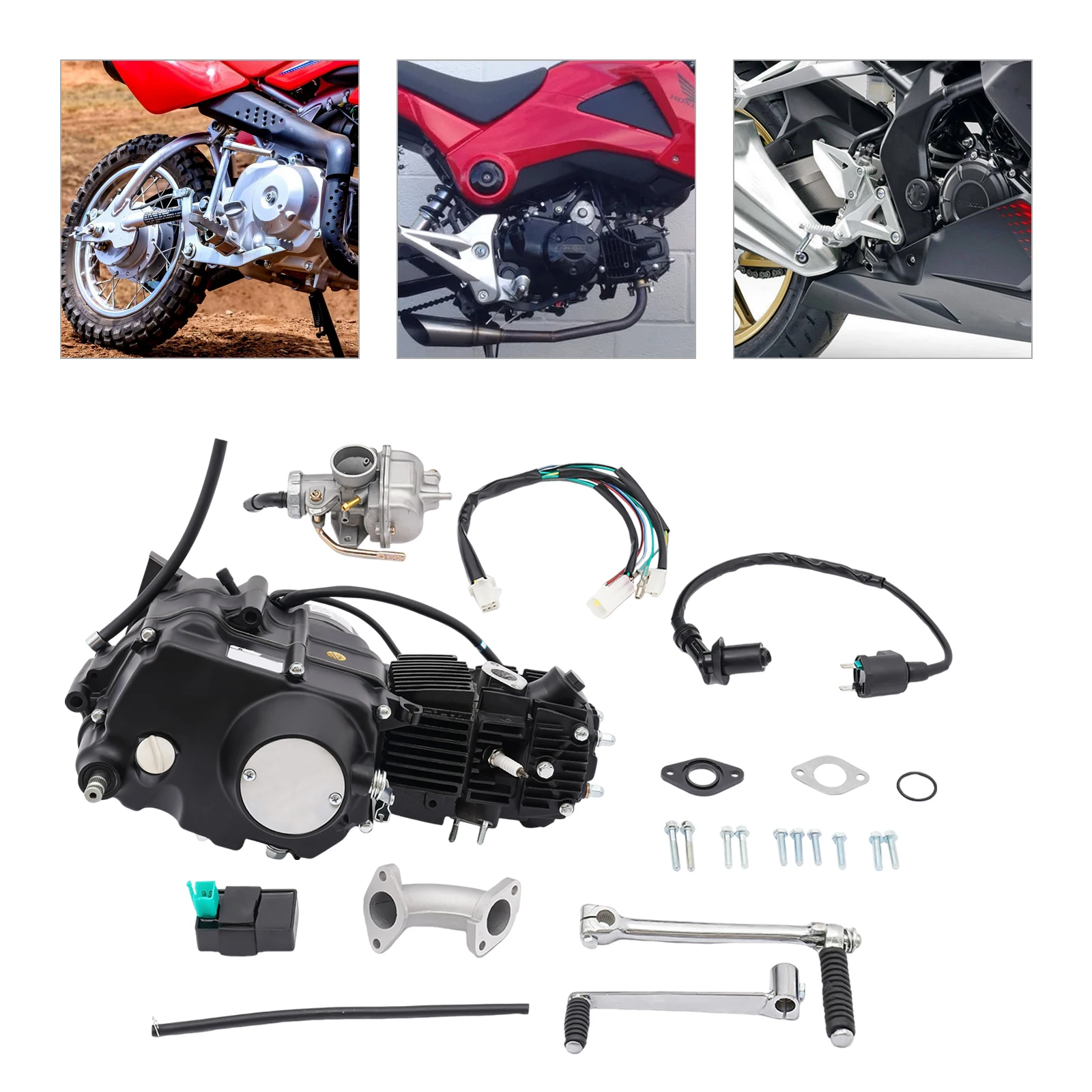 

110cc Engine Motor Kick Start CDI Carburetor Pit Dirt Bike for HONDA CRF50,CRF70