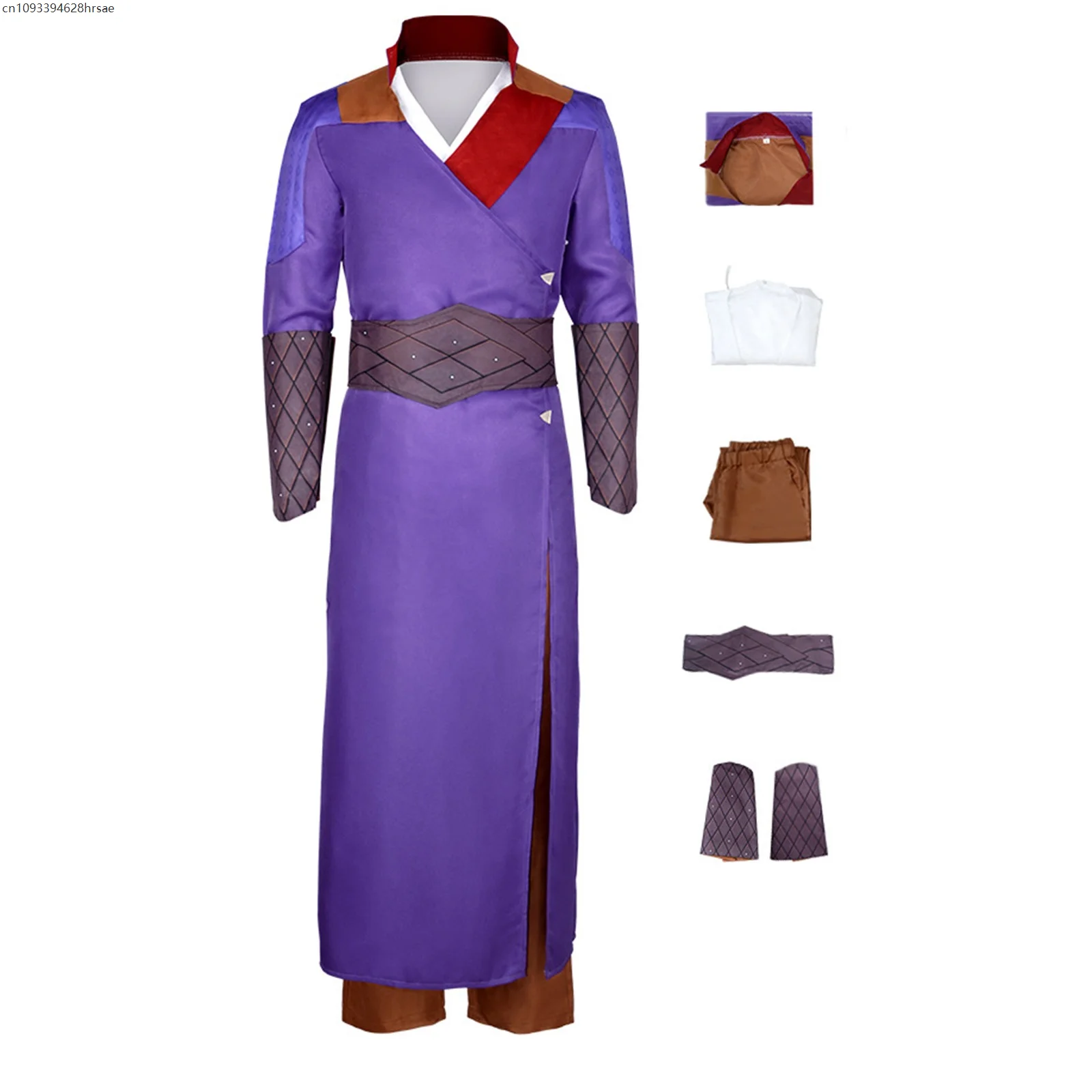 

Cosplay Costume Uniform Purple Robe Men Disguise Fantasia Clothing Outfits for Halloween Carnival Party Suit