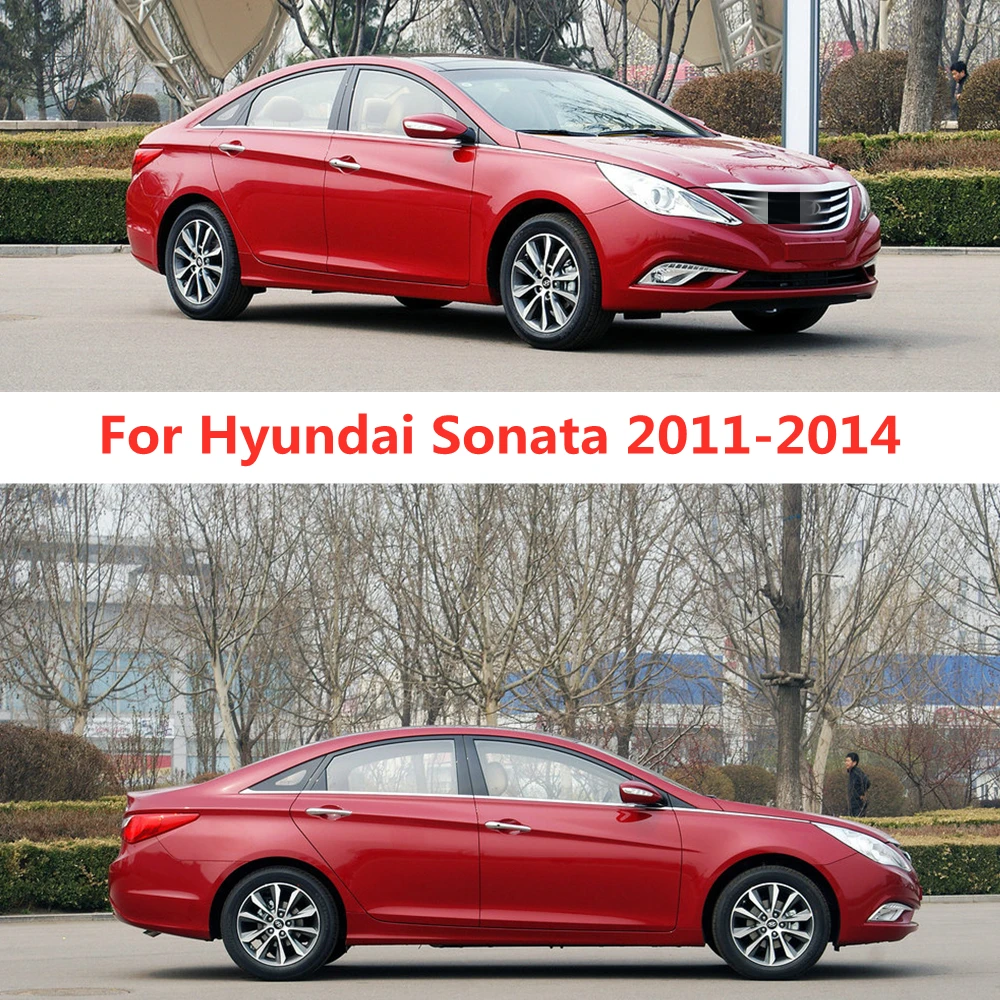 For Hyundai Sonata 2011-2014 Cars Accessories Window Visors Rain Sun Guard Vent Wind Deflector Weathershield Slim Moulding Trim