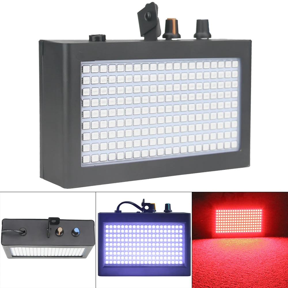 

180LED 35W Colorful Strobe Light Adjustable Speed Strobe lamp t with Remote Sound Control for Stage / Disco / Bar / Party