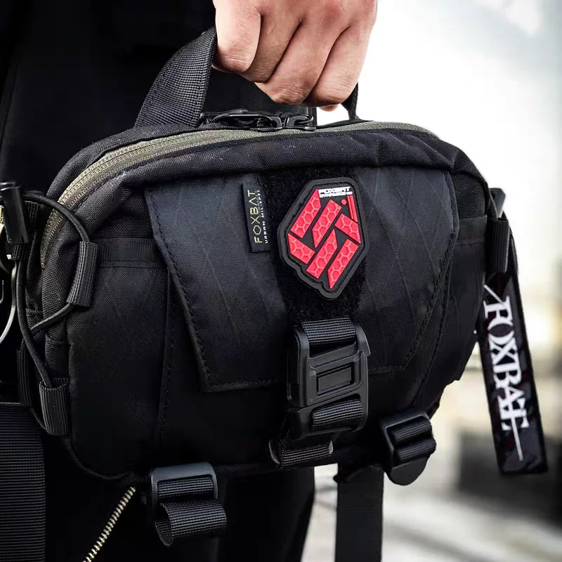 FOXBAT PVC Luminous Patch Glow Tactical Armband Honeycomb Plaid Functional Armband for Clothing Jacket Decoration Appliques