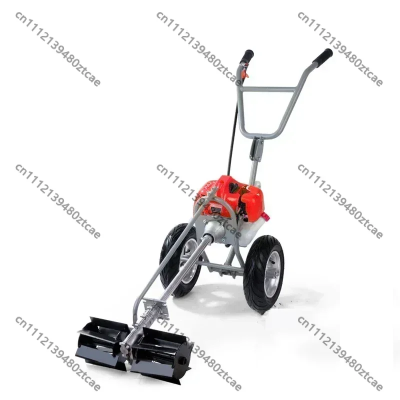 Portable 4-Stroke Hand Push Lawn Mower Multifunctional Soil Loosening Cultivator for Farm