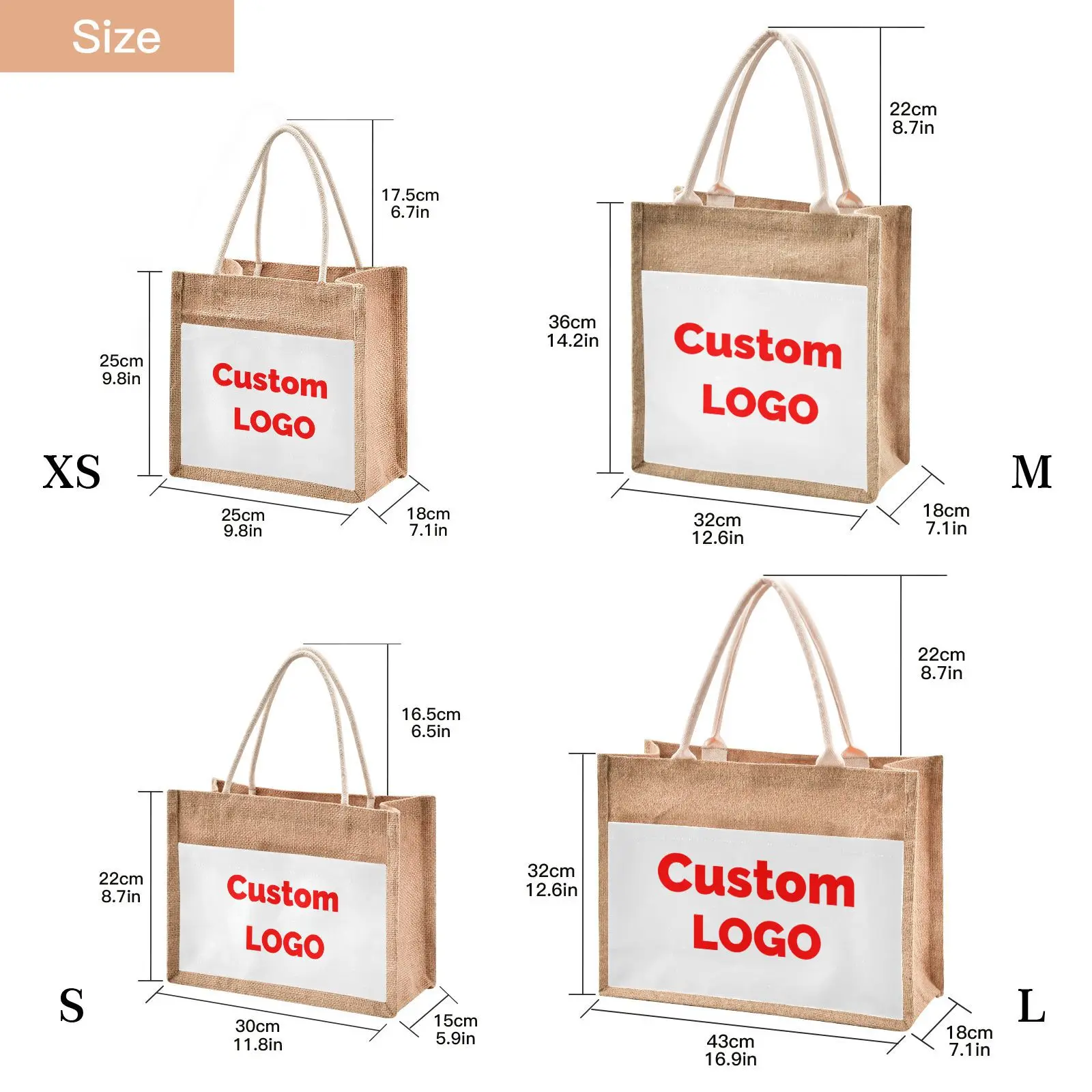 Jute Tote Shopping Bag Vintage Reusable Grocery Wedding Birthday Gift Bag Handmade Linen Bags Portable Ladies Handbags Custom