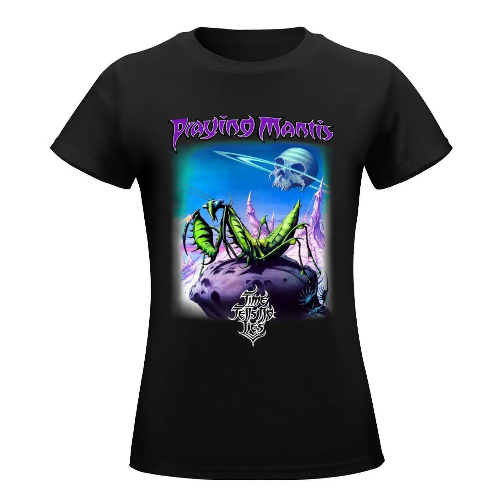 Praying Mantis - Time Tells No Lies Classic Old School UK NWOBHM Heavy Metal T-Shirt quick-drying blacks T-shirts for Women