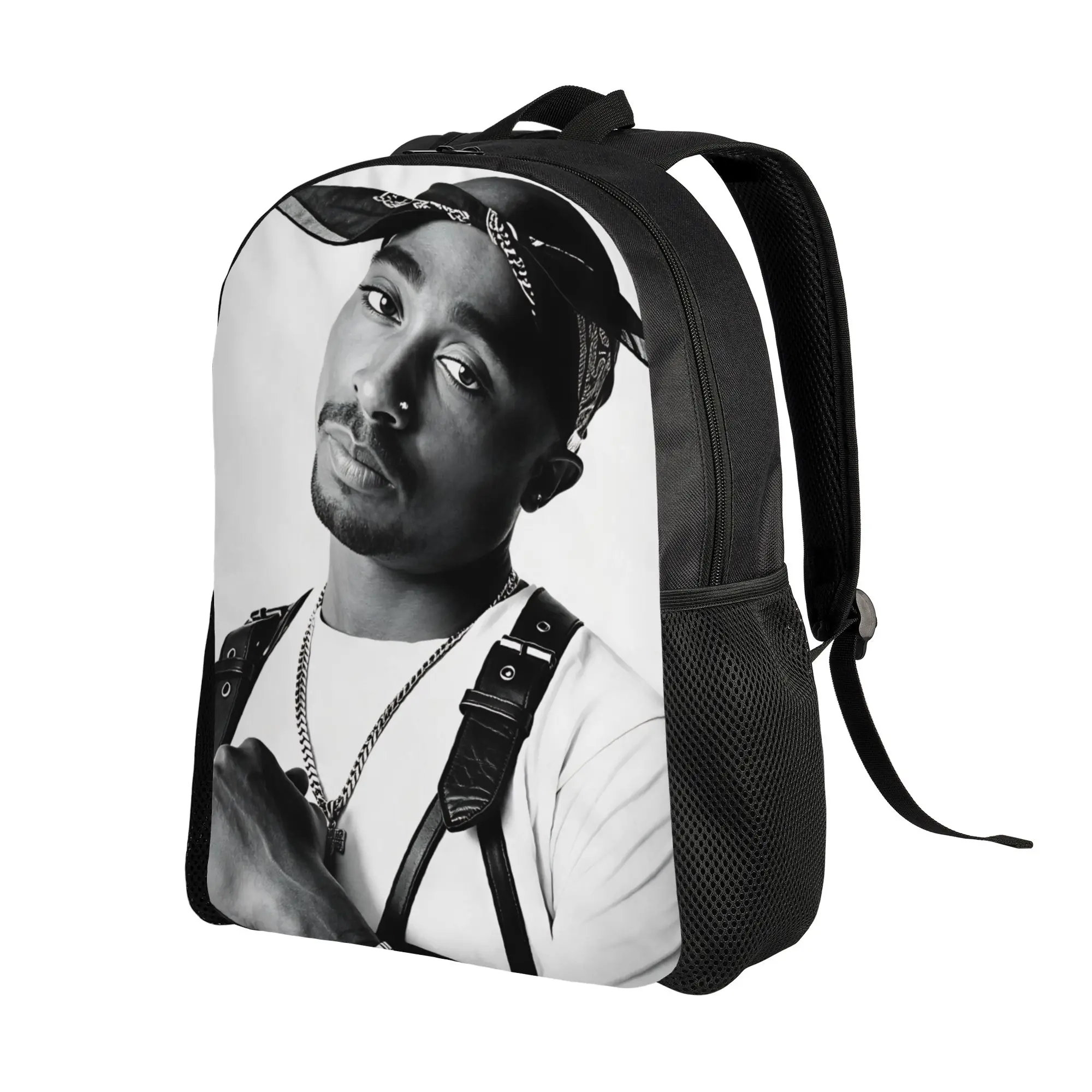 Rapper Tupacs Backpack  Trekking Backpacks Unisex Modern School Bags Design Big Rucksack