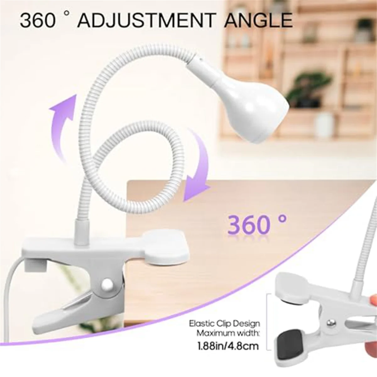 

Мини-УФ-лампа, светодиодная лампа для отверждения с гибким зажимом на гибкой шее