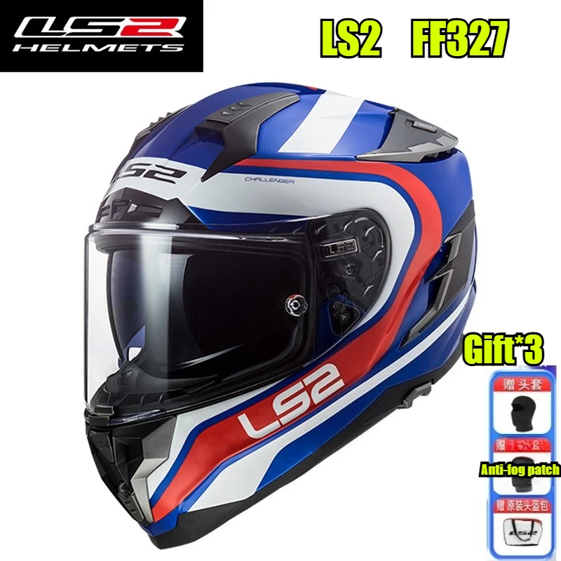 

LS2 FF327 Challenger Carbon Fiber Full Face Motorcycle Helmet Dual Lens for Men Women cascos para moto full face helmet