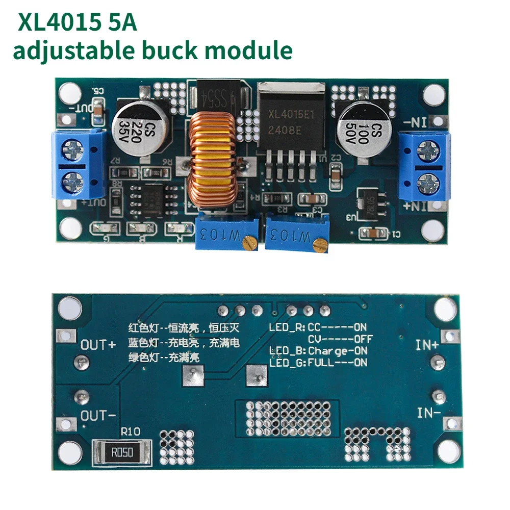 1PCS XL4015 5A Back Step Down Converter DC To DC CC CV Lithium Battery Step-down Charging Board LED Power Buck Converter Module