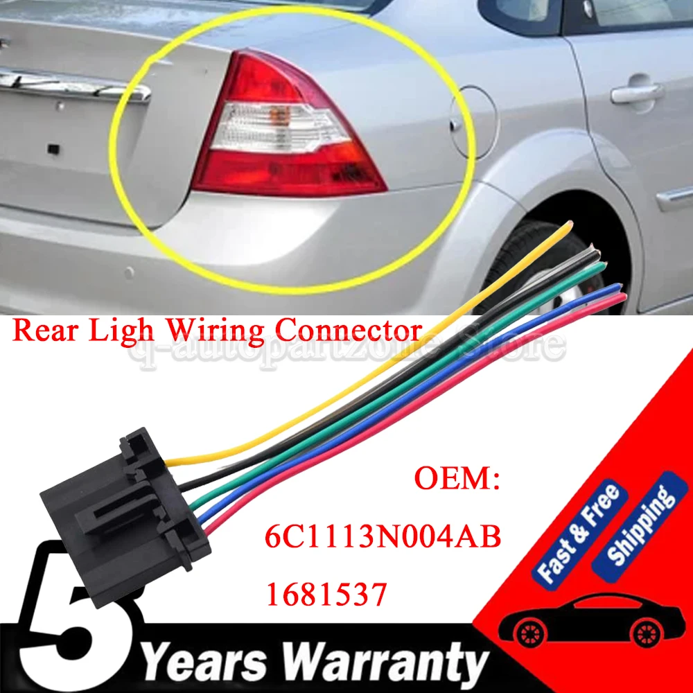 1681537 Rear Lamp Bulb Wiring Harness for Ford Transit Mk7 6C11-13N004-AB 6C1113N004AB
