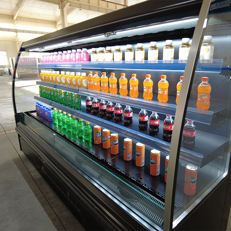 

Commercial Display Refrigerator Supermarket Cold Merchandiser with Safety & Adjustable Shelves