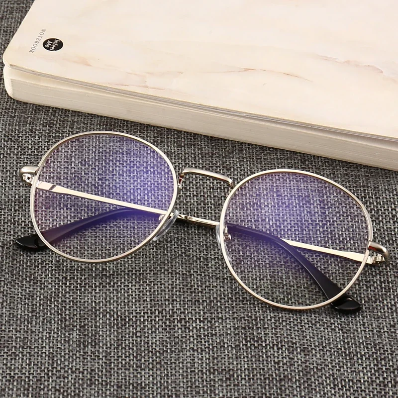 Computer Glasses Men Spectacle Frames Anti Blue Light Goggles  Glare Eyeglasses Frame Women Round Clear Lens Fake