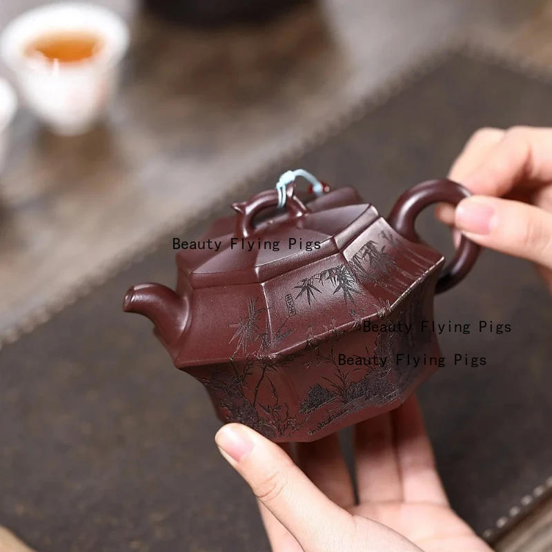 

Yixing Purple Clay Beauty Pot, Raw Ore, Old Purple Clay, Household Brewing Pot, Pu Erh Tea Pot,Chinese Style,desktop Accessories