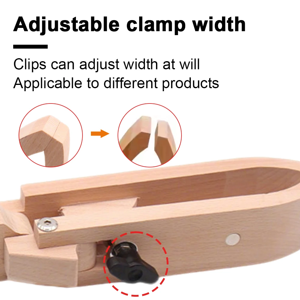 Hand-sewn Wooden Clamp DIY Adjustable Clamping Desktop Foldable Leather Sewing Tool Thread Holder Handmade Leather Clamp