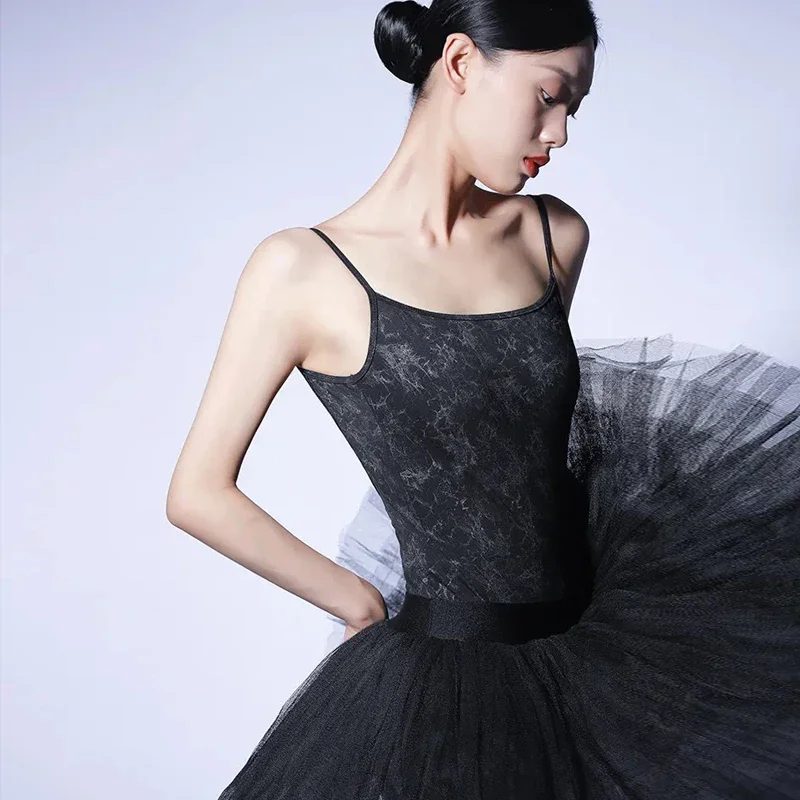

Балетные трико на бретельках для женщин, черная гимнастическая одежда, комбинезон для йоги для девочек, одежда для балета и танцев для взрослых, тренировочное боди