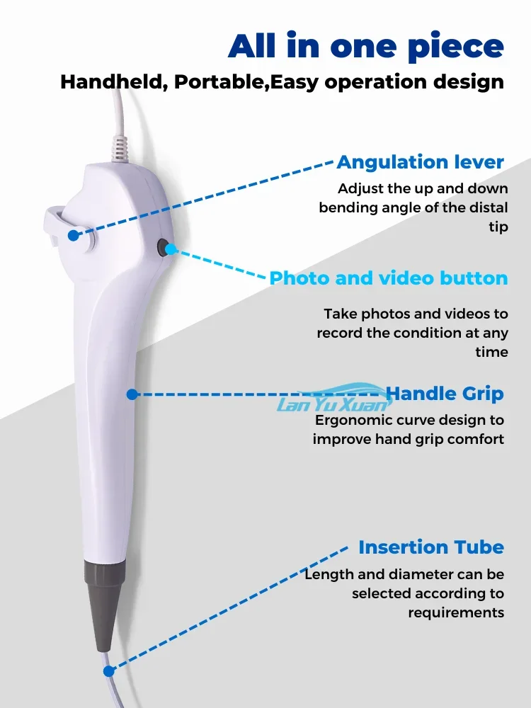 Flexible ENT endoscope BESDATA USB medical Portabledis single channel Endoscope 2.8mm Ent Surgical Instruments Set