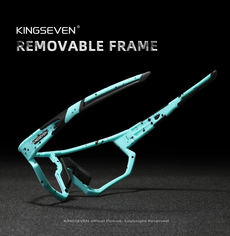 KINGSEVEN Radfahren Sonnenbrille Männer Frauen Mtb Fahrrad Brille UV400 Polarisierte Angeln Schutz Brillen Photochrome Fahrrad Brille – Detail 1