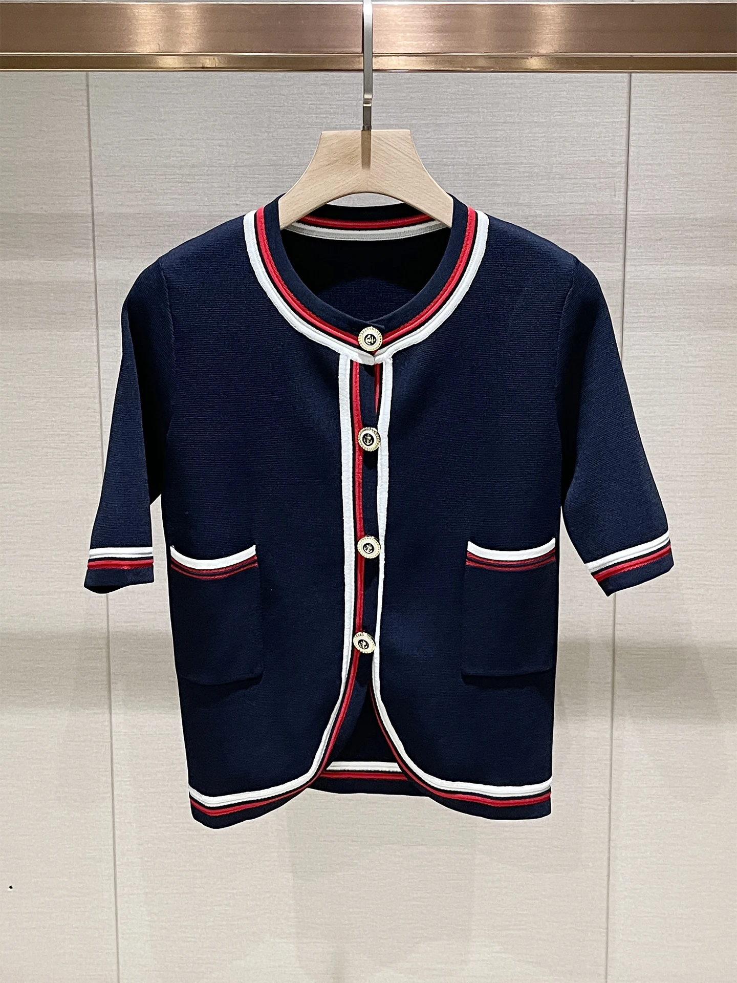 

Slim Fit round Ne ort Sve Knitted Cardigan in Royal Blue for Women Casual Wear Comfortable Breathable Daily Outfit