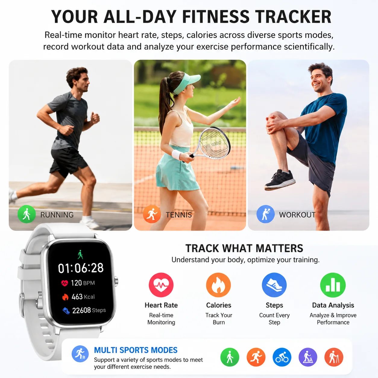Ультратонкие умные часы для му – обзор и цена Smartwatch Health Watches For Women
