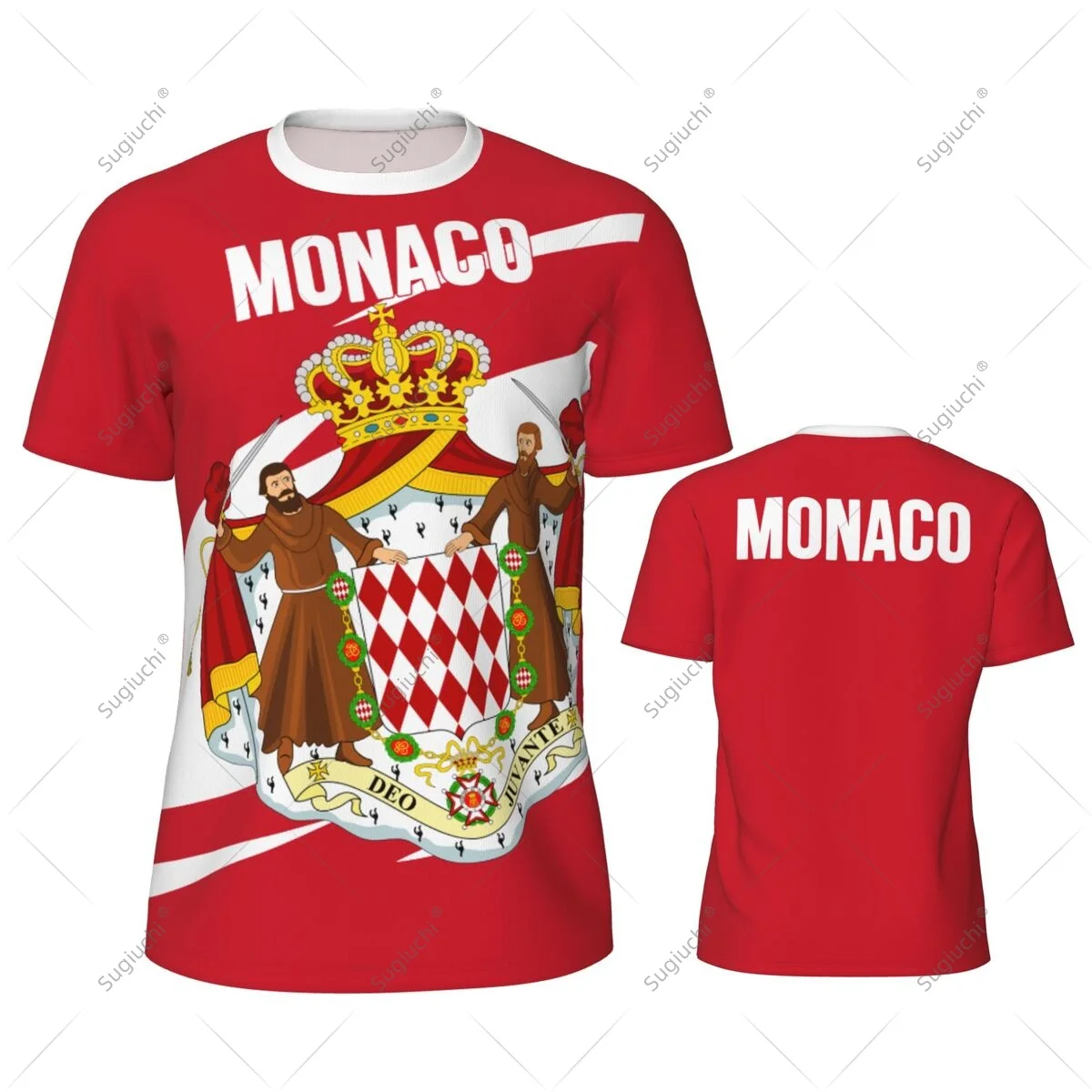 Monaco Flag Men Sports T-shirt Women Tees jersey for Soccer Football Running Bike Tennis Fitness Fans
