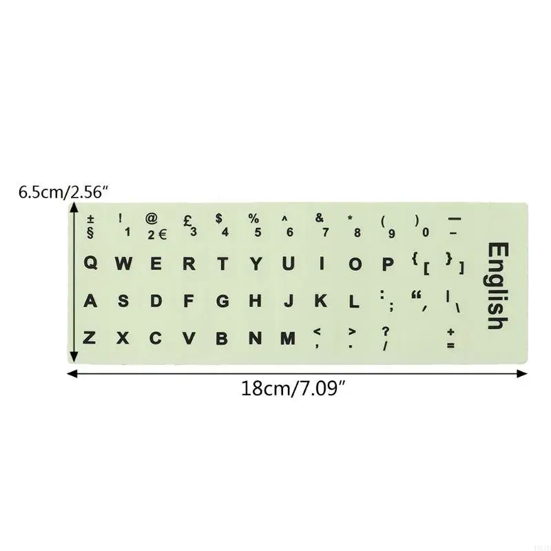 P9JB New Fluorescent Keyboard Letter Sticker Italian English Letters Replacement For Laptop PC Wear-resistant