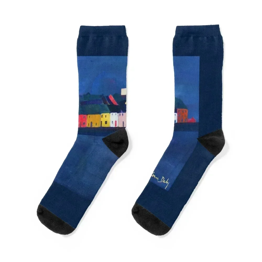 The Long Walk II (from Claddagh Quay, Galway, Ireland) Socks heated custom sports gym Women's Socks Men's