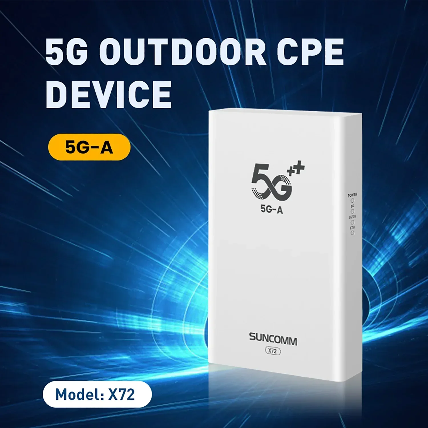 أفضل بيع SUNCOMM X72 اللاسلكية في الهواء الطلق CPE 5G NR SA NSA بطاقة نانو 2.5Gbps إيثرنت POE نقطة وصول المنزل ذات النطاق العريض