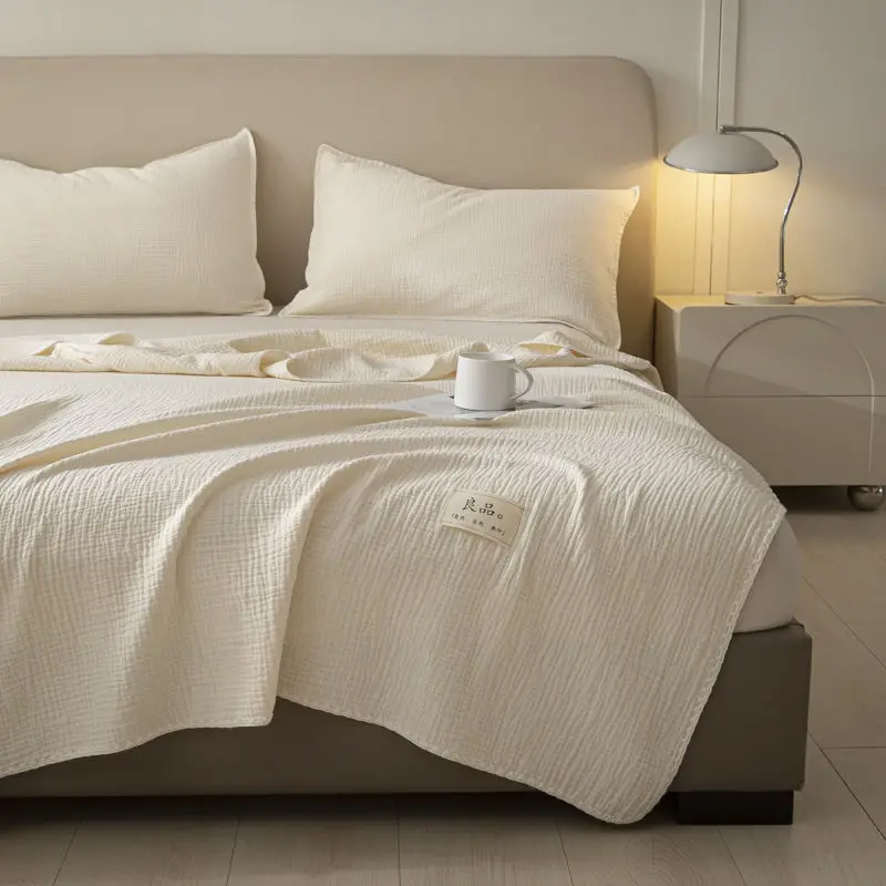 5 طبقة بطانية من الموسلين للكبار الملك الملكة حجم طقم سرير القطن الصيف رمي بطانية للأريكة المفرش السرير لحاف 150x100 #2