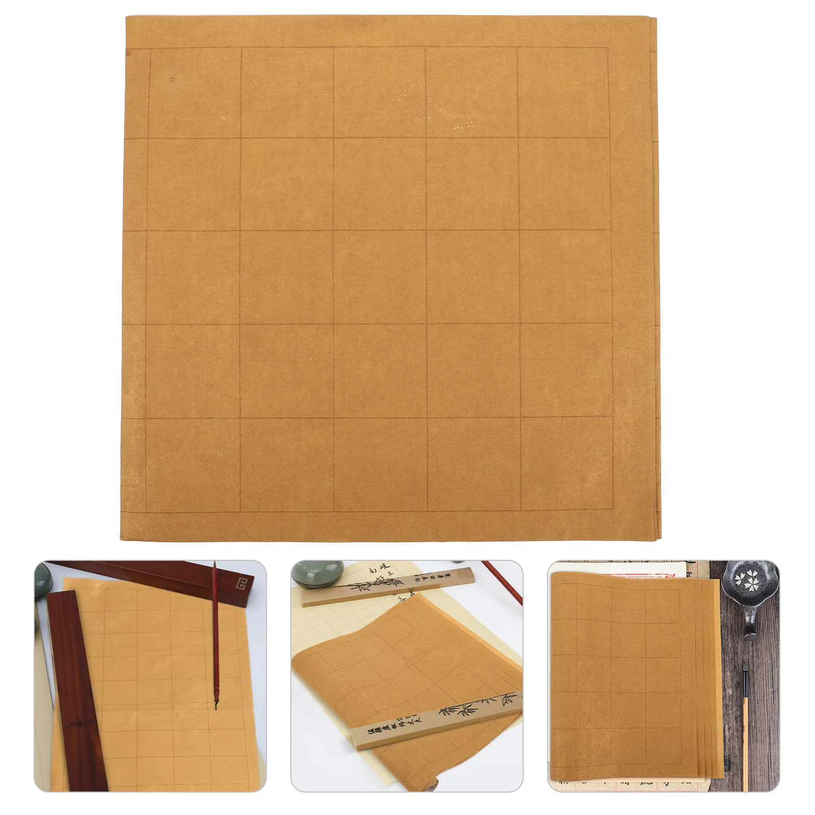 

5 Sheets Practice Paper Xuan Rice Grid for Writing Art Craft