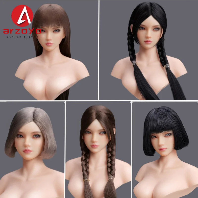 

2025 Q4 YMTOYS YMT117 1/6 Asian Gril Yiyi Movable Eyes Head Carving Model Fit 12'' PH Pale Skin Female Soldier Action Figure