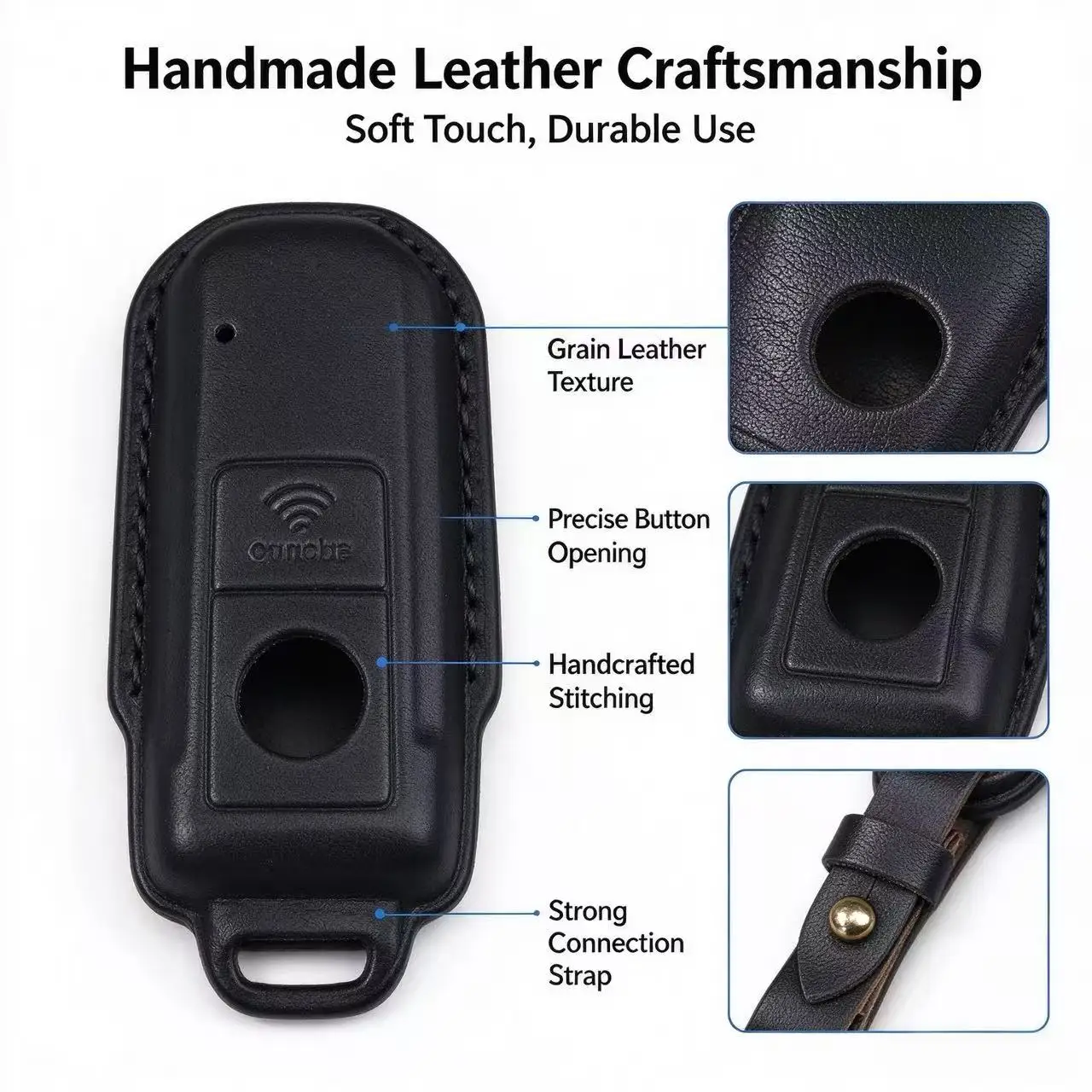 Motorcycle Key Cover Leather Key Case Holder Keychain Key Fob Cover for TMAX 530 TMAX 560 TECH DX SX 2017-2025 Accessories
