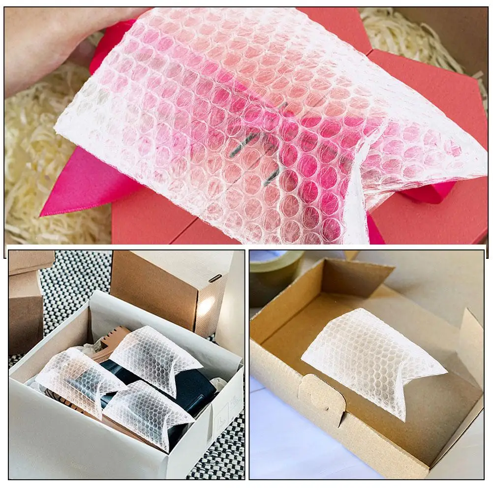 400 Pcs Boxes Bubble Bag Cushioning Bags For Shipping Packaging Padded Packing Pouch Small Business Transparent Moving