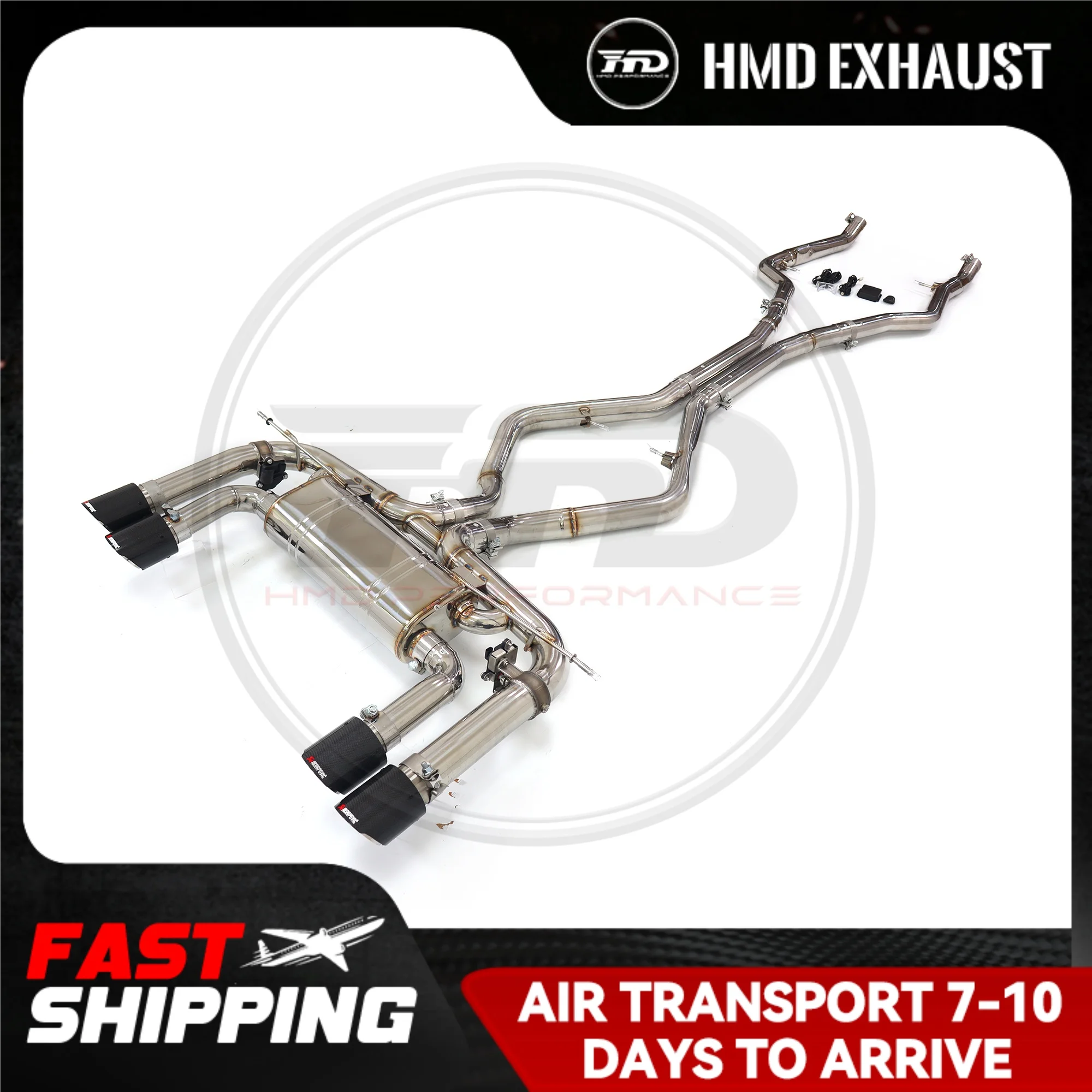 

HMD Stainless Steel Exhaust System Performance Catback for BMW X5M X6M F85 F86 4.4T S63 Engine 2014-2018 Valve Muffler