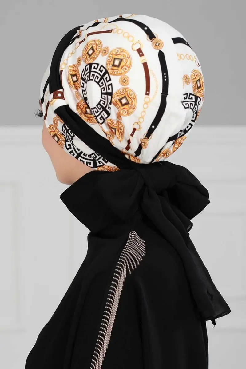 Chiffon com cinto penteado osso elegante padrão