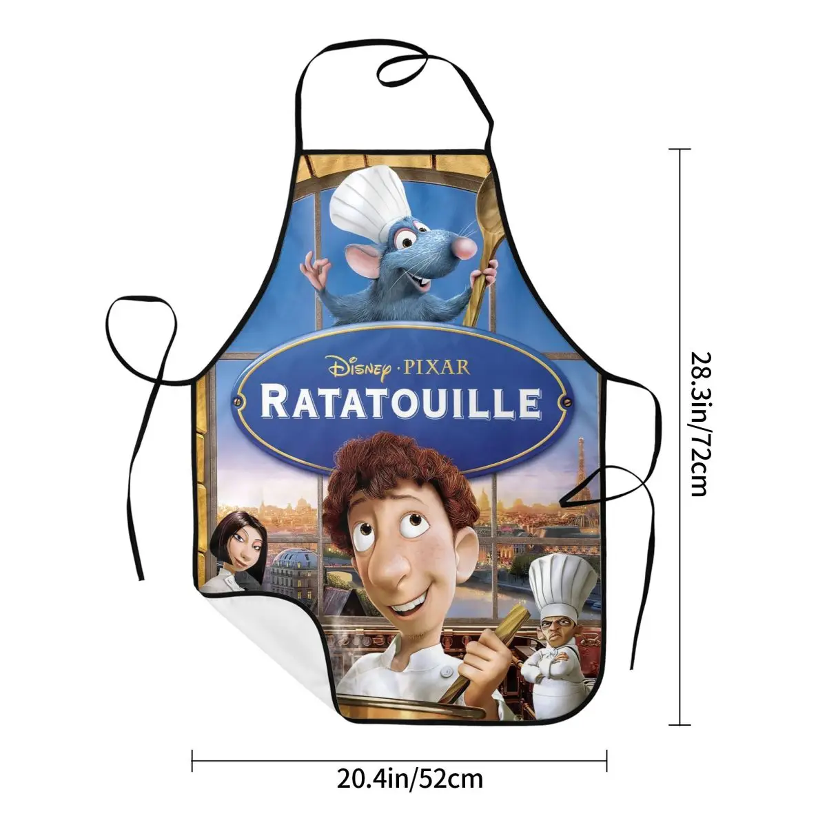 Custom Unisex Little Chef Ratatouille Remy Bib Apron Adult Women Men Chef Tablier Cuisine for Kitchen Cooking Gardening