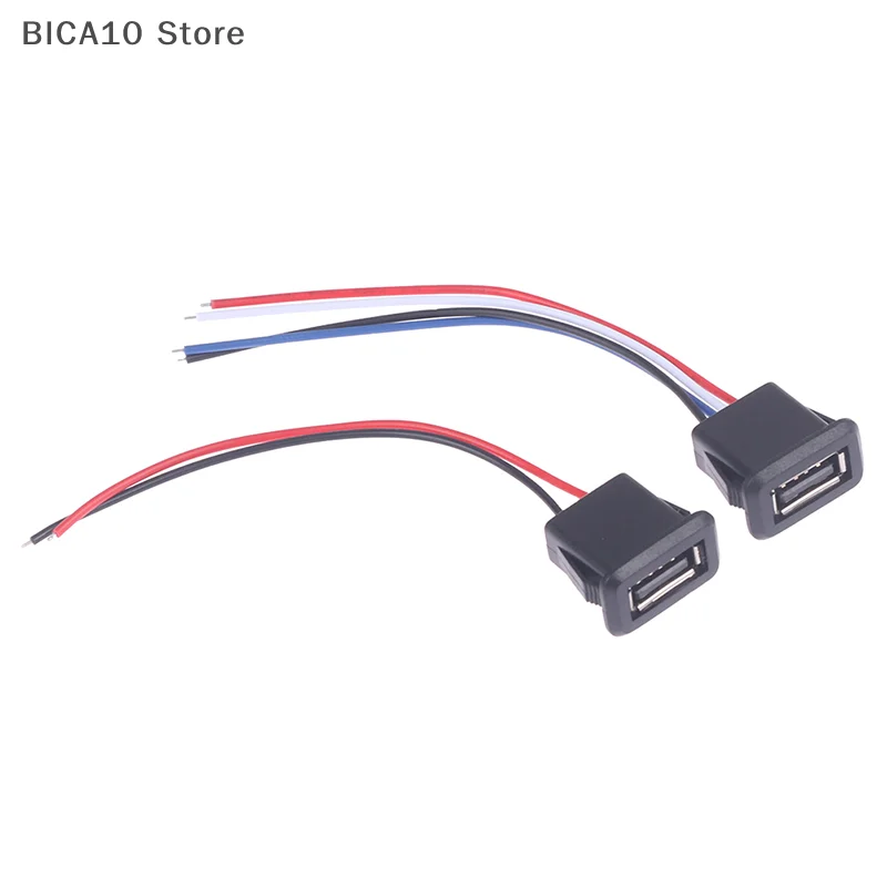 1 buah 2 Pin 4 Pin USB 2.0 konektor Port pengisi daya USB 2.0 Jack wanita dengan kabel pengisi daya USB soket Dropship