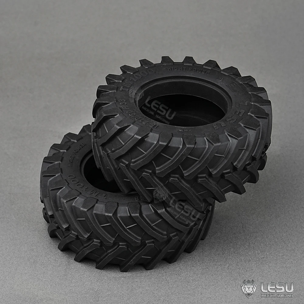 Spare Parts Rubber Rear Wheel Tire Tyre Accessories for Toys LESU 1/14 RC Hydraulic Tractor AOUE 1050 Car Vehicle Model