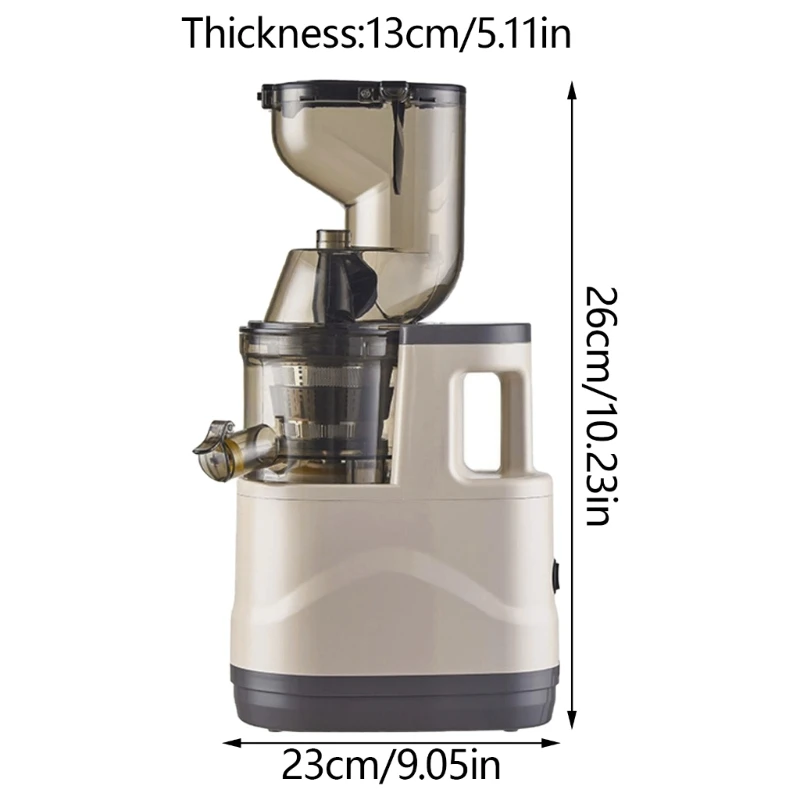 D0AB Masticating Juicer Machines 150W Slow Cold Press Juicer High Juice Juicer for Fruits and Vegetables Easy to Clean