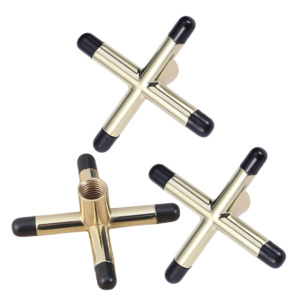 

3 Pcs Billiard Accessories Billiards Club Head Zinc Alloy Bridge for Pool Table