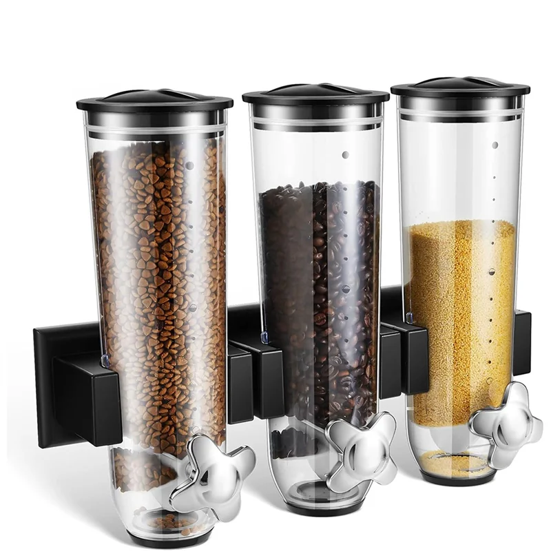 fybl-wall-mount-triple-dry-cereal-grain-dispenser-machine-food-storage-container-for-pantry-wall-mounted-candy-dispenser