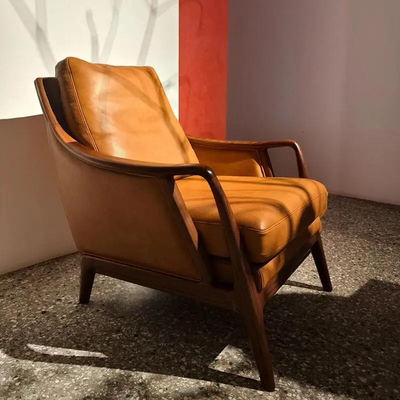 

Beauty Armrest Living Room Chairs Luxury Modern Wooden Designer Lounge Chair Bauhaus Relaxing Sillones De Sala Home Furniture