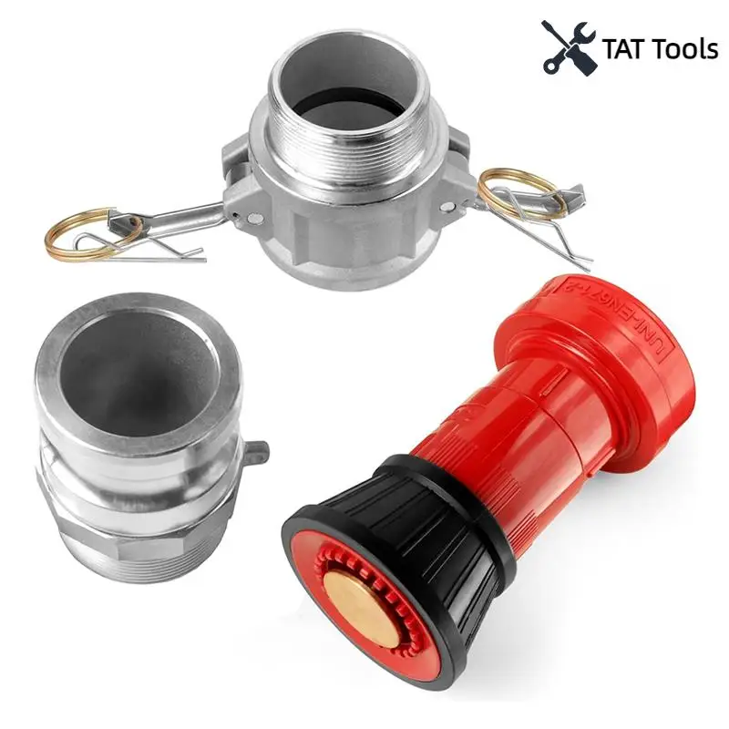 

Fire Hose Nozzle,1-1/2Inch NPSH Heavyduty Industrial Fire Hose Constant Flow Fog Nozzle With 1.5Inch Camlock Fitting
