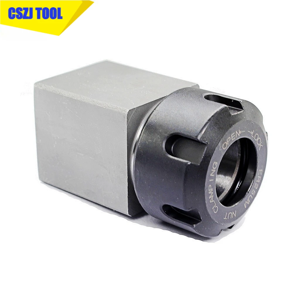 NEW Square ER25 ER32 ER40 Chuck Block Hard Steel Hex ER Spring Chuck Seat For CNC Lathe Engraving Cutting Machine Tool holder