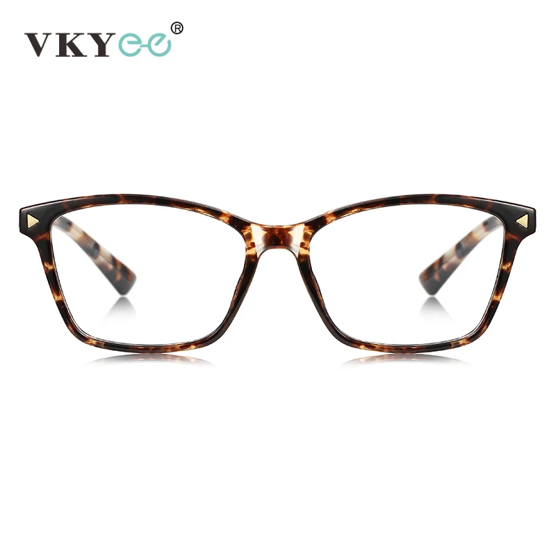 VKYEE New Fashionable Geometric Square Design Men's and Women's Anti-Blue Light Photochromic Glasses Customizable Prescription