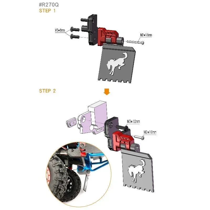 Rc Mud Flaps 1/12 Scale Plastic Rear Fender For H12p Bronco Crawler Simulation Modified Rc Car Accessories R270q